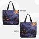 thumbnail image 2 of Balery Mystery House Halloween Night Bolsa de Mano para Mujeres con Cremallera, Bolsa de Gimnasio con Compartimentos, Bolsa para Laptop, Bolsa para Trabajo, 2 of 7