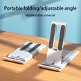 thumbnail image 3 of Ruiboury Folding Phone Holder Desktop Stand Smartphone Adjustable 6 Levels Tablet Universal Mount Mini Bracket Accessories White, 3 of 6