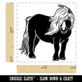 thumbnail image 2 of Shetland Pony with Wind Blown Hair Self-Inking Rubber Stamp Ink Stamper - Black Ink - Small 1 Inch, 2 of 7