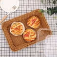 thumbnail image 6 of Baywell Acrylic Lid and Imitation Rattan Woven Storage Basket, Bread Fruit Basket, Transparent Food Folder, Kitchen Home, 6 of 8