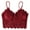 Red, variant on Womens Sexy Deep V Backless Lace Bralette Crochet Tank Top Camisole Padded Bra Crop Lingerie Bra Size M-L "Black"