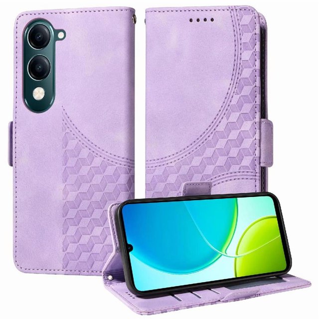 Funda GANGXUN para Vivo Y04 con diseño acolchado elegante, cuero PU, protección total y ajuste preciso