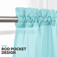 thumbnail image 3 of OVZME Aqua Voile Sheer Curtains 63 Inch Long Set of 2, Semi Sheer Light Filtering Rod Pocket Drapes for Living Room Bedroom, Each 42x63 Inch, 3 of 4