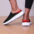 thumbnail image 5 of VeFlora Women's On Backless Mule Sneakers, Breathable Knit Platform Walking Shoes, Comfortable Arch Support Casual Non- Orthopedic Shoes for Everyday(Red/38), 5 of 9
