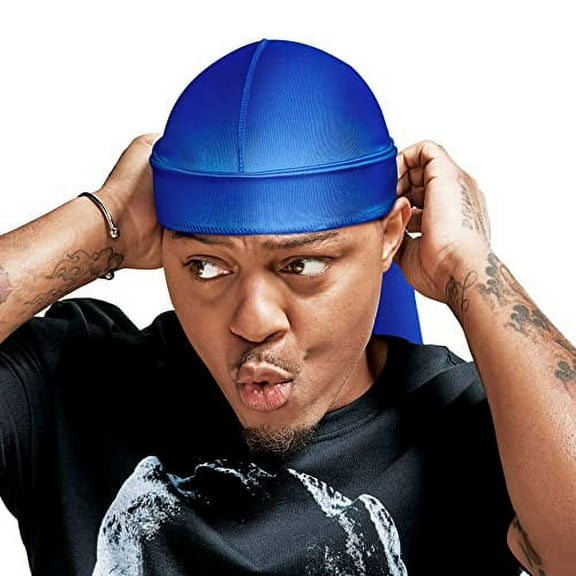RED by Kiss Bow Wow X Power Wave Extreme Shine Silky Durag for Men Waves Silky Doo Rag (Blue)