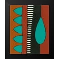 thumbnail image 2 of Moore, Regina 20x24 Black Modern Framed Museum Art Print Titled - Rust and Teal Patterns I, 2 of 5