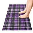 thumbnail image 5 of Haosy Purple Scottish Tartan Bathroom Rugs Non Slip Absorbent Soft Plush Quick Dry Bath Mat, 39"x20", 5 of 8