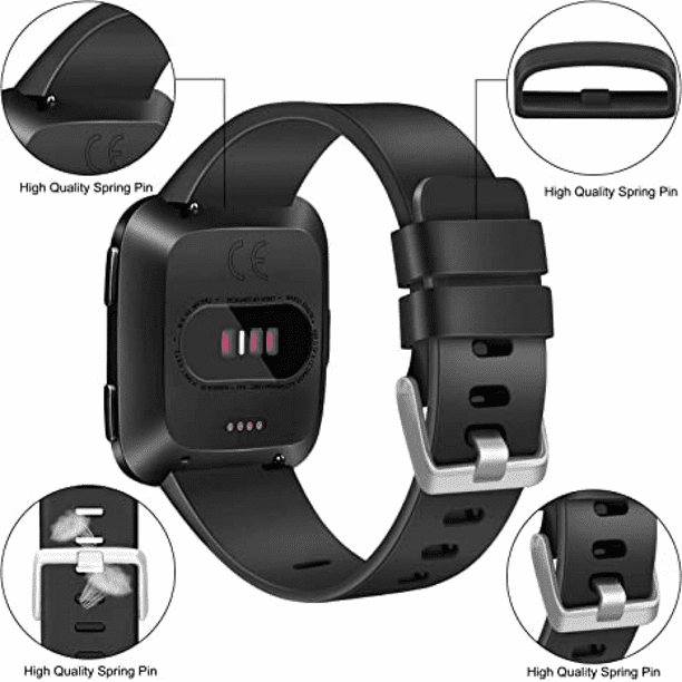 PACK 3 Soft Silicone Bands for Fitbit Versa 2 Fitbit Versa