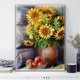 thumbnail image 2 of Kits de bordado y pintura con hilo de algodón y girasoles para punto de cruz, redondos, para manualidades, decoración del hogar, 12 x 16 pulgadas, 2 of 5