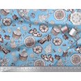 thumbnail image 2 of Soimoi Moss Georgette Fabric Spices,Cookies & Cupcake Food Print Fabric by the Yard 42 Inch Wide, 2 of 3
