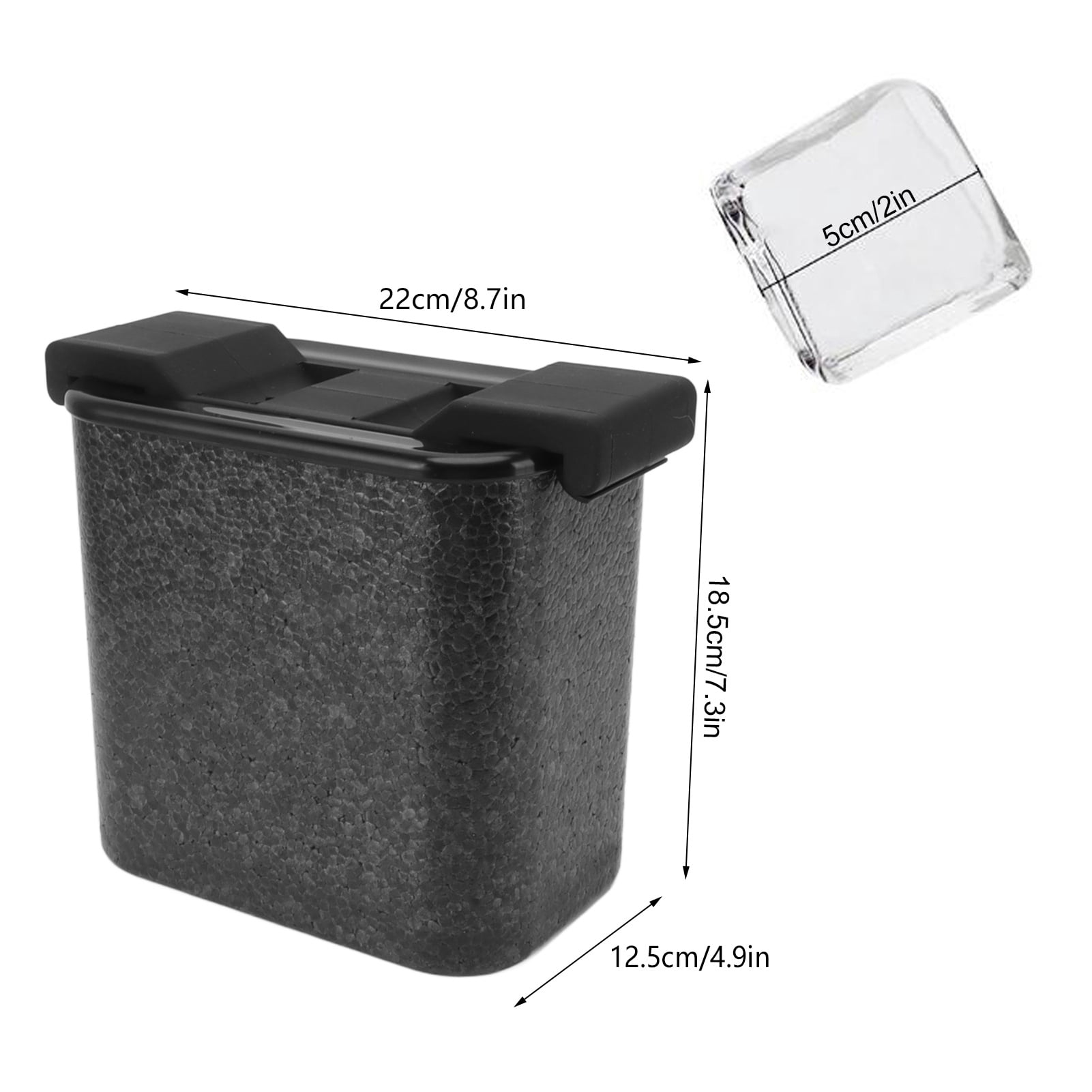 Nieyigj Crystal Clear Ice Cube Maker Mold 2-Holes Large Square Silicone Ice Tray 2.4 inches / 6.1 cm Cube Mold for Whiskey Drinks Milk Tea