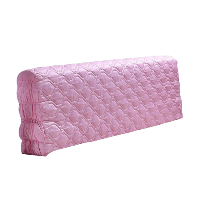 Cabecero de cama de seda de lujo a prueba de polvo con funda extraíble, romántico y decorativo para dormitorio. Rosado