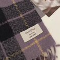 thumbnail image 4 of Winter Knit Scarf Women Winter Scarf Plaid Print Color Matching Tassel Thick Plush Warm Soft Windproof Neck Protection Decorative Washable Lady Neck, 4 of 8