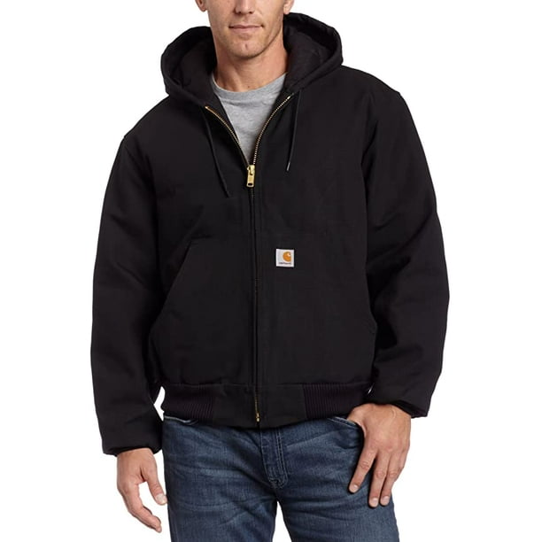 Men's Quilted Flannel Lined Duck Active Jacket (Black) - Walmart.ca