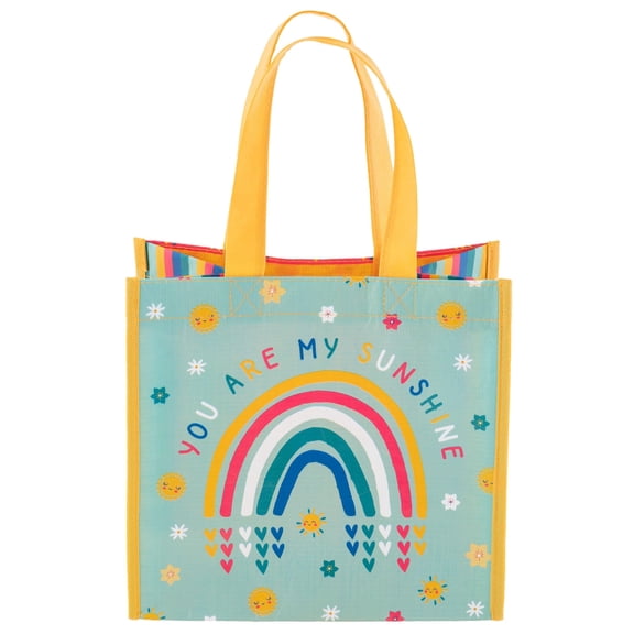 Stephen Joseph Recycled Gift Bag with Handles, 9.5 x 9 x 9.5 inches