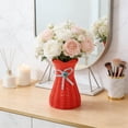 thumbnail image 1 of JZCHUNTOY Imitation Woven Plastic Vase 1 Piece, Imitation Rattan Weave Decorative Flower Vase, Lightweight Unbreakable Flower Container, for Dining Table, Living Room, Office Desktop Decoration, 1 of 6