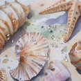 thumbnail image 5 of Chilfamy Seashells Starfish Watercolors Pretty Shower Curtain Set with Hooks Bathroom Decor 100% Polyester Fiber Shower Curtain for Bathroom Decoration 69x72, 5 of 7