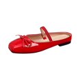 thumbnail image 3 of IEMIEMIEM Ballet Flats for Women Comfortable Slip On Non-Slip Bow Soft Mary Jane Walking Party Fashion Dress Shoes Red 5.5 Wide, 3 of 4