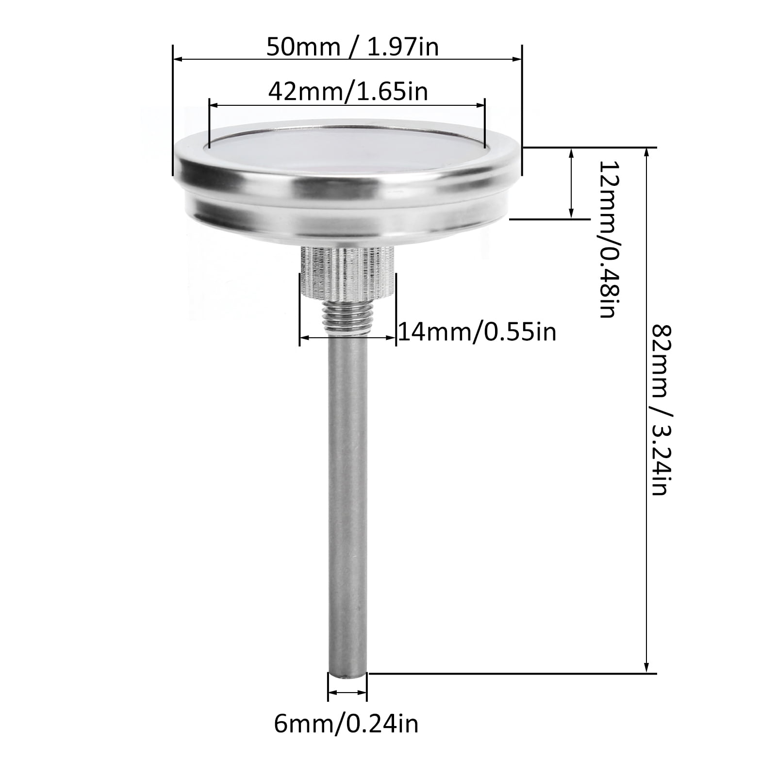 Oven Thermometer, 0-250 degrees Celsius  Durable Stainless Steel Grill Thermometer  For Petroleum For Food