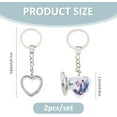 thumbnail image 2 of 2PCS Heart Locket Keychains Photo Charm Keychains Rhinestone Glass Locket Keychain Photo Keyring Couple Key Chain Memory Locket Keychain DIY Key Cains Gift for Valentine 9.7cm Clear, 2 of 6