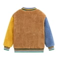thumbnail image 2 of Gibobby Chamarra de invierno para bebé niñoNiños pequeños Niñas Casual Zip Up Deportes Empalme Fleece Chaqueta Abrigo Manga larga Espesar Prendas de abri(Caqui, 2-3 Años), 2 of 5