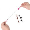 thumbnail image 2 of 21MM Anti-theft Metal Easy-to-pull Buckle Rope Retractable Key Holder Elastic Keychain Sporty Retractable Key Ring Nurse Parts Gold, 2 of 6