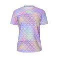 thumbnail image 5 of Wukai Fish Scale1 Print Men's Short-Sleeved Mesh T-Shirt,Quick-Dry Short Sleeve Workout T-Shirt-XX-Large, 5 of 8