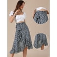 thumbnail image 2 of DARING DIVA Women's Hem Beach Ruffle Skirts Large Black, 2 of 6