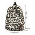 thumbnail image 2 of Hsqqdc Y2K Plush Leopard Print Backpack Large Capacity College Casual Shoulder Bag, 2 of 7