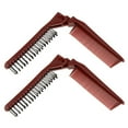 thumbnail image 3 of 2Pcs Portable Small Travel Folding Hair Brush Pocket Comb, 3 of 7