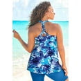 thumbnail image 2 of Swim 365 Women's Plus Size Longer Length Braided Tankini Top, 2 of 5