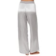 thumbnail image 2 of Women's PJ Harlow PJP53 Jolie Satin Pant (Dark Silver S), 2 of 2
