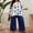 White, variant on Cuteduck Women Plus Size 2 Piece Outfit Set Long Sleeve Pullover Pajama Sets Wide Leg Pants Fall Loungewear 1X-4X