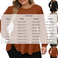 thumbnail image 3 of yillto Plus Size Womens Sweaters Long Sleeve Ribbed Knit Lightweight Ruffle Hem Fashion Tunics Tops, 3 of 7