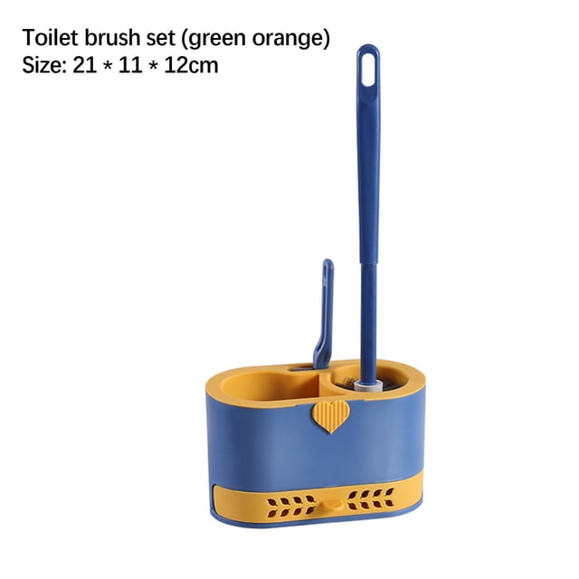 Cepillo de pelo para inodoro de pared, sin esquinas muertas, para limpieza de inodoros y del hogar, mango largo, de acero inoxidable.