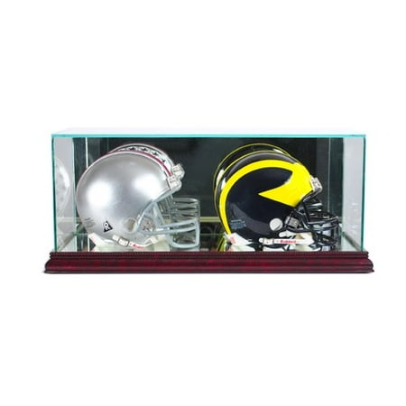 Double Football Display Case - Perfect Cases and Frames Double Mini Football Helmet Display Case