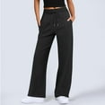 thumbnail image 2 of Women's Pants, High Waist Baggy Wide Leg Yoga Sweatpants, Lightweight Comfy Casual Daily Bottoms With Pockets, 2 of 6