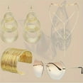 thumbnail image 4 of 4Pcs 70s Disco Jewelry, Stylish Goddess Accessories, Glasses Triple Swirl Earrings Necklace Bracelets, Suitable for Festival Party, Cosplay, Beach Vacation, 4 of 8