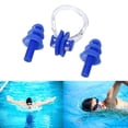thumbnail image 5 of Juego de 1 paquete de tapones para los oídos con clip nasal de silicona en caja, reutilizables, tapones para los oídos y clip nasal impermeables para niños y adultos para nadar, duchas, 5 of 5