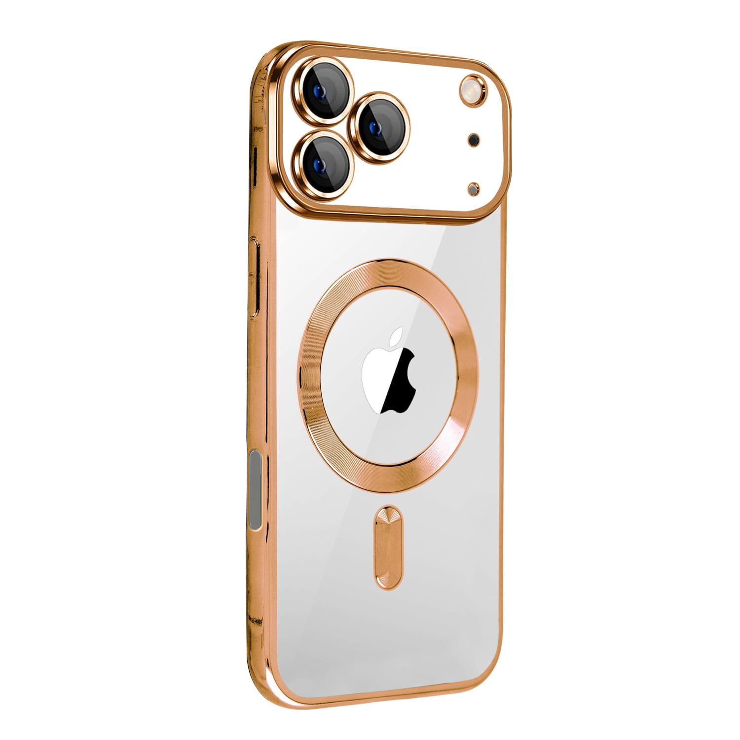 Sparkling Wireless Charging Back Case for iPhone 17 Pro Max - Gold