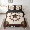 thumbnail image 2 of Manfei Boys Girls Texas Star Bedding Comforter Set 7pcs,Vintage Aesthetics Queen Bedding Sets Super Cozy,Western Theme Queen Sheet Sets,Microfiber Bedroom Decor,Reversible, 2 of 8