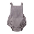 thumbnail image 7 of Seyurigaoka Baby Summer Rompers, Solid Color Square Neck Sleeveless Jumpsuit, 7 of 7