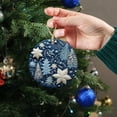 thumbnail image 5 of OAVQHLG3B Acrylic Christmas Ornaments Blue and White Forest Decorations Christmas Tree Hanging Ornaments Navy Blue Snowman Christmas Decor for Christmas Crafts Xmas Trees Door Farmhouse Decor, 5 of 7