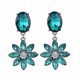 thumbnail image 1 of Nuevo diseño de pendientes colgantes de cristal para mujer, aleación de zinc, largos, lujosos, color verde, 1 of 5