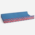 thumbnail image 4 of Bacati - Mix N Match Chevron/Dots Navy/Red Boys Quilted Changing Pad Cover, 4 of 16