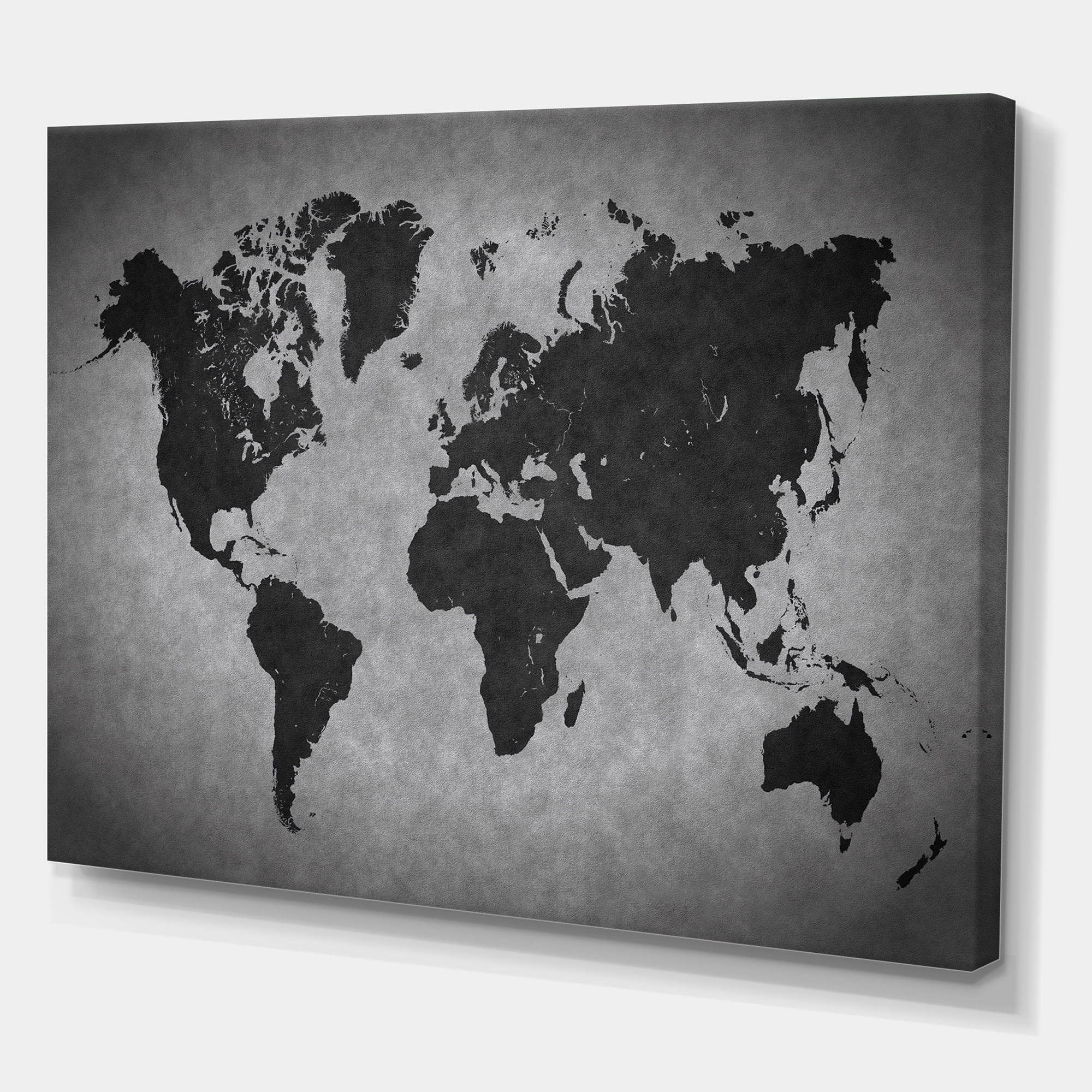 Ancient World Map IX 8 in x 12 in Painting Canvas Art Print, by Designart