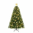 thumbnail image 3 of Christopher Knight Home 6FT Pre-Lit Classic Christmas Tree with 250 LED Lights, 1000 Tips, Hinged Metal Stand, Green, 3 of 13
