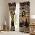 thumbnail image 3 of Homewish Outdoor Travel Trailer Blackout Curtains Set of 2 (52x84 Each),Happy Camping Window Curtains,Old Barn Door Curtains and Drapes For Boys Kids,Luxury Bedroom Decor, 3 of 6