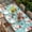 Mint Green, variant on Merry Christmas Table Cloths for 5 Foot Rectangle Tables, Santa Claus Xmas Winter Leaves Snowflake Blue Patio Waterproof Elastic Fitted Tablecloths, Washable Rectangular Table Cover for Camping