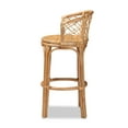 thumbnail image 4 of bali & pari Orchard Rattan BOHO Bar Stool, Natural Brown, 4 of 10